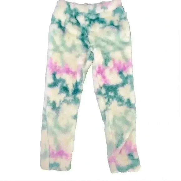 Cat & Jack Girls Tie Dye Fuzzy Fleece Lounge Outfit Set Size 12M Sherpa Winter - Picture 5 of 5